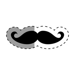 mustache accessory isolated icon