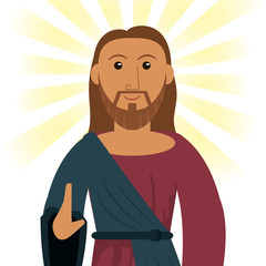 jesus christ devotion spiritual image vector illustration eps 10