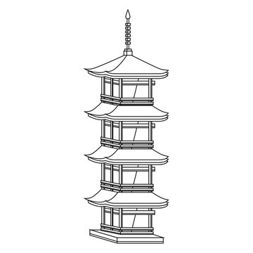 castle japanese building icon