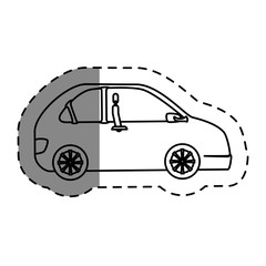 car vehicle isolated icon