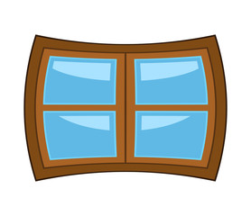 Window cartoon vector symbol icon design.