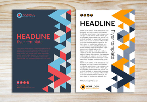Multipurpose Flyer Layout with Geometric Sidebar Elements 1