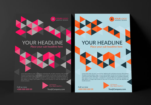 Multipurpose Flyer Layout with Geometric Elements 1