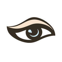 Eye makeup vector symbol.
