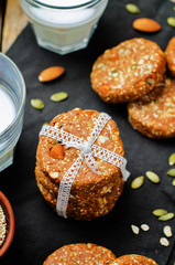 Quinoa dates oats pumpkin seeds; almond Breakfast cookies