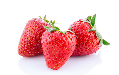 tasty strawberries isolated.