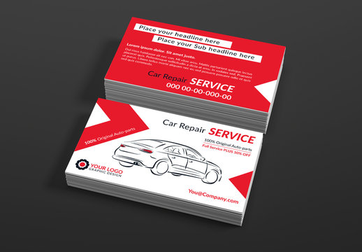 Automotive Services Business Card Layouts 1