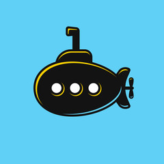 Stylized submarine illustration
