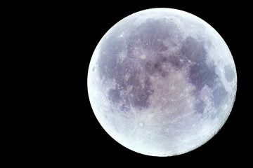 Moon on a black background