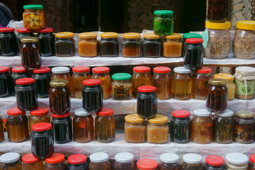 jam in a glass jar