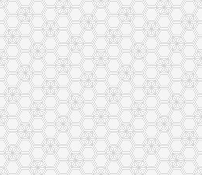 Seamless Background, Japan Style #Geometric kikko and hemp-leaf pattern