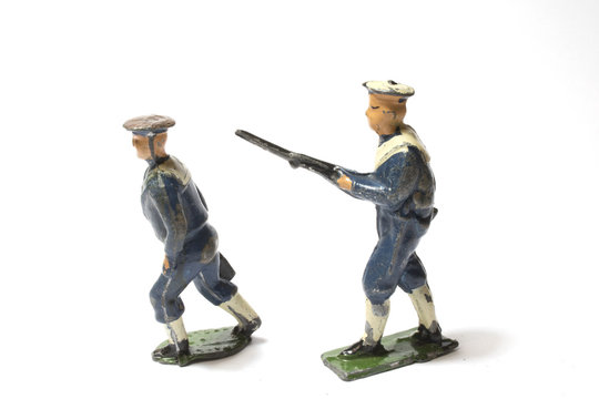 Collection of Antique Tin Toy Soldiers