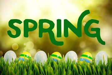 Composite image of grass growing outdoors