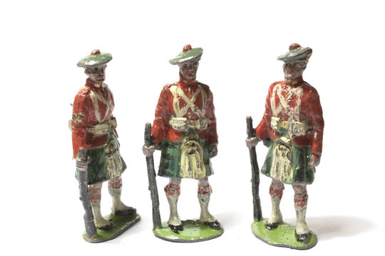 Collection of Antique Tin Toy Soldiers