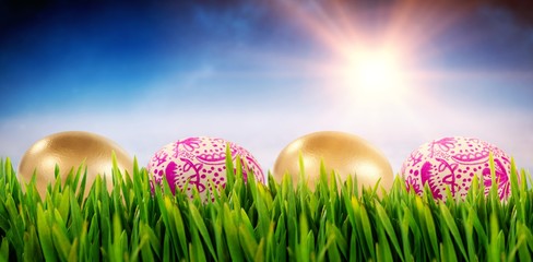 Composite image of grass growing outdoors