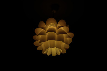 light on the black background 