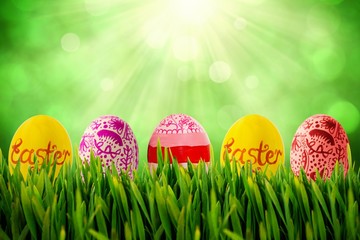 Composite image of grass growing outdoors