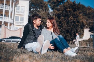 Fototapeta premium couple in the city
