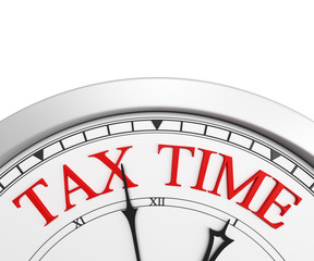 Tax time deadline on a clock