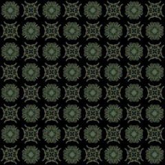 Seamless texture with 3D rendering abstract fractal green pattern