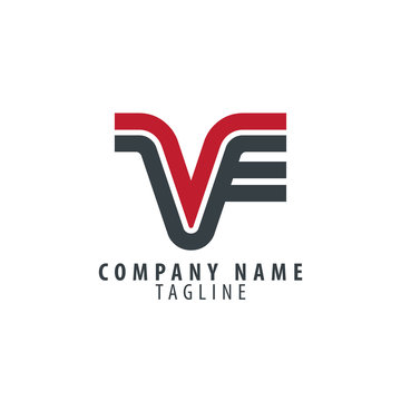 Initial Letter VF Linked Design Logo