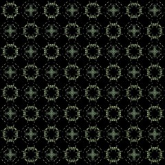 Seamless texture with 3D rendering abstract fractal green pattern