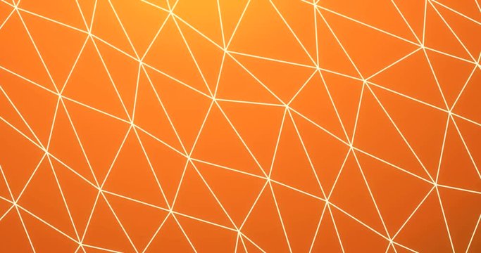 Seamless Loopable Low Poly Triangular Background Rendered Animation Intro Video in Golden Orange