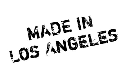 Made In Los Angeles rubber stamp. Grunge design with dust scratches. Effects can be easily removed for a clean, crisp look. Color is easily changed.