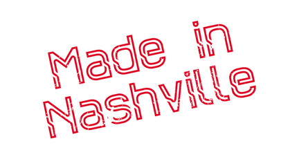 Made In Nashville rubber stamp. Grunge design with dust scratches. Effects can be easily removed for a clean, crisp look. Color is easily changed.