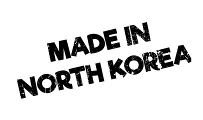 Made In North Korea rubber stamp. Grunge design with dust scratches. Effects can be easily removed for a clean, crisp look. Color is easily changed.