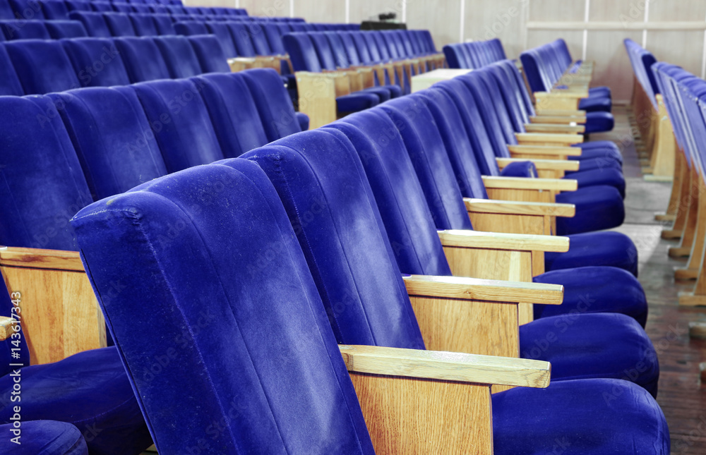 Sticker Chairs in modern assembly hall