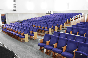 Fototapeta premium Modern interior of school assembly hall