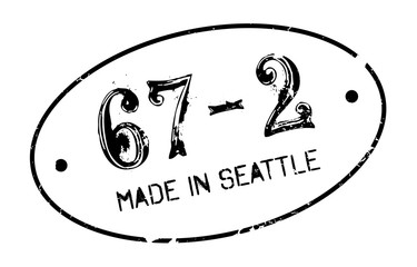 Made In Seattle rubber stamp. Grunge design with dust scratches. Effects can be easily removed for a clean, crisp look. Color is easily changed.