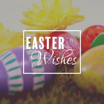 Composite image of easter greeting