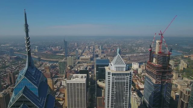 Aerial Pennsylvania Philadelphia September 2016 4K