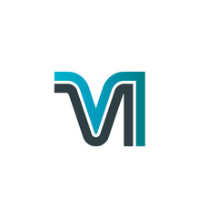 Initial Letter VI Linked Design Logo