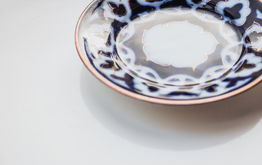 Traditional Uzbek porcelain tableware 
