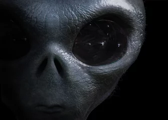 Selbstklebende Fototapete UFO Außerirdischer