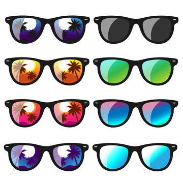 Set Sunglasses. Vector illustration