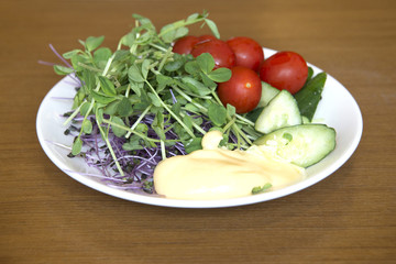 Fresh vegetable salad.