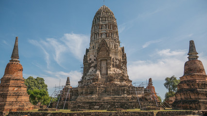 Fototapeta na wymiar Ancient pagoda in Ayutthaya, Thailand