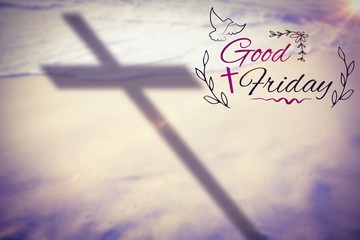 Composite image of easter message