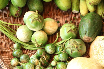Fresh Produce at the Old Market (Psar Chas) in Siem Reap, Cambodia