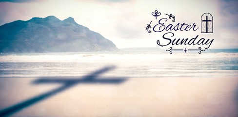 Composite image of easter message