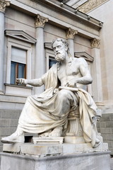 Greek philosopher Xenofones statue of Austrian Parliament Building.