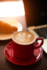 latte with laptop