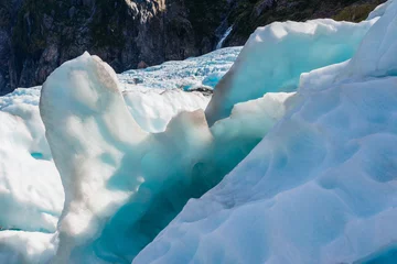 Deurstickers Gletsjers Fox gletsjers close-up, zuidelijk eiland, Nieuw-Zeeland