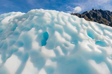 Schapenvacht deken met patroon Gletsjers Fox gletsjers close-up, zuidelijk eiland, Nieuw-Zeeland