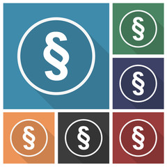 Button - Set - Schatten - Paragraph Justiz