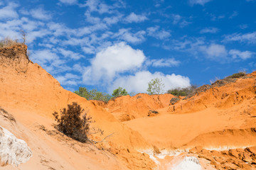 Canyon desert sand and hill with blue sky landscape nature background